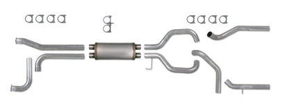 Diamond Eye KIT 3-1/2in Catback SPLIT DUAL GAS AL: NISSAN TITAN 5.6L 07-10