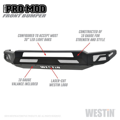 Westin 18-19 Ford F-150 Pro-Mod Front Bumper - Textured Black