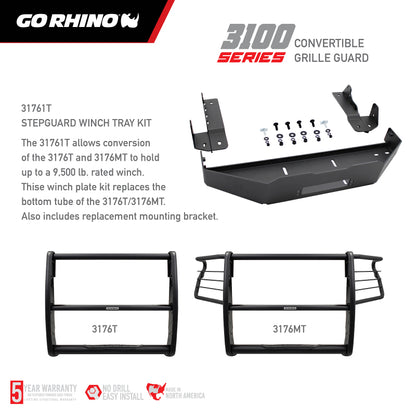 Go Rhino 19-20 Chevrolet Silverado 1500 3000 Extreme Series StepGuard - Textured Black