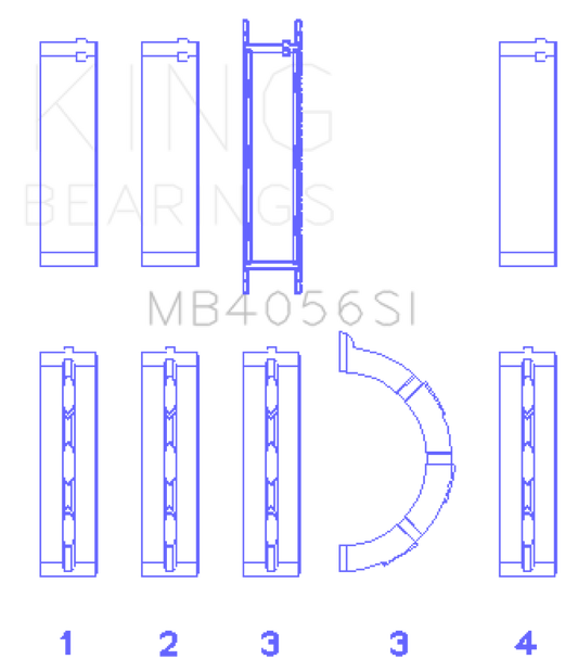 King Engine Bearings 97-07 Ford 2.5L/2.9L/3.0L (Size 0.25) Main Bearing Set