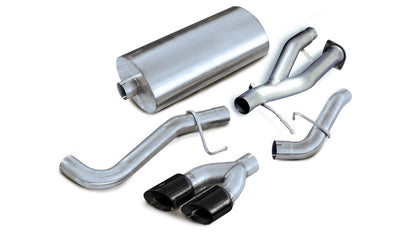 Corsa 2002-2006 Cadillac Escalade 6.0L V8 3in Cat-Back Single Side w Twin 4in Black Pro-Series Tips