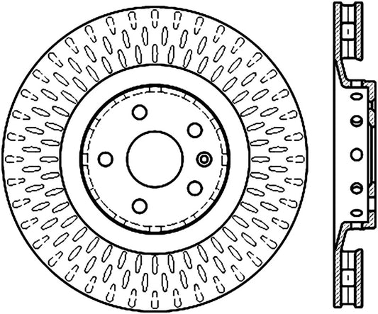StopTech 09-15 Cadillac CTS-V Cryo Slotted Front Left Sport Brake Rotor