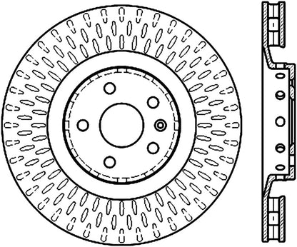 StopTech 09-15 Cadillac CTS-V Cryo Slotted Front Right Sport Brake Rotor