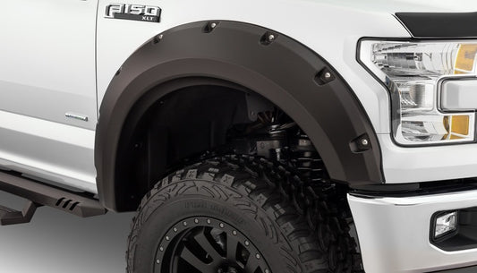 Bushwacker 15-17 Ford F-150 Max Pocket Style Flares 2pc 78.9/67.1/97.6in Bed - Black