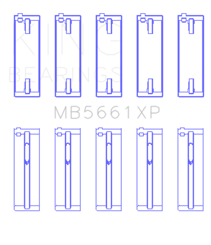 King Engine Bearings Audi/VW ADZ/ AWT/ APK/ BHP/ BPY/ AKS (Size STDX) Main Bearing Set