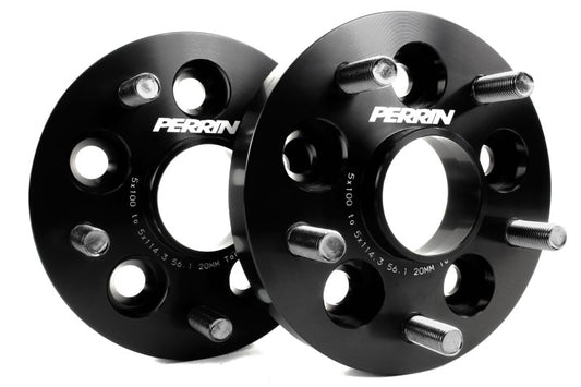 PERRIN Subaru/Toyota/Scion 20mm Wheel Adapter (Bolt-On Type) 5x100 to 5x114.3 w/56mm Hub - Pair