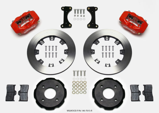 Wilwood Forged Dynalite Front Hat Kit 12.19in Drilled Red 2002 Mitsubishi Lancer