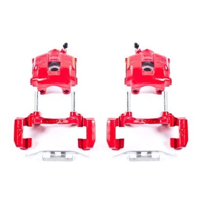 Power Stop 01-05 BMW 320i Rear Red Calipers w/Brackets - Pair