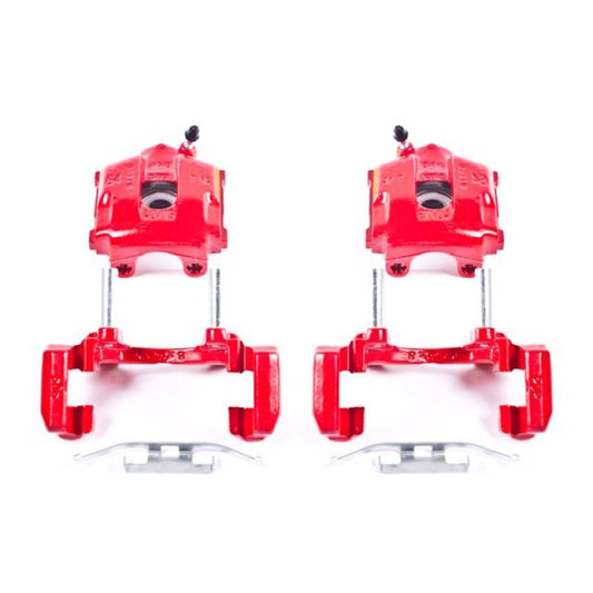 Power Stop 01-05 BMW 320i Rear Red Calipers w/Brackets - Pair