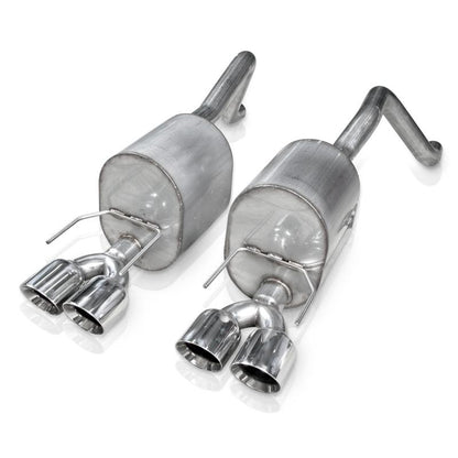 Stainless Works 2009-13 C6 Corvette Axle Back 2-1/2in Dual Chambered Turbo Mufflers Quad 4in Tips