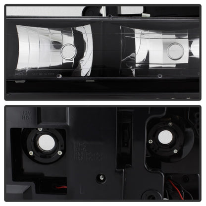 xTune 92-94 Blazer Full Size Corner/LED Bumper Headlights Black HD-JH-CCK88-LED-AM-BK-SET