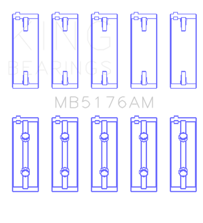 King Engine Bearings Mitsubishi 4G93 SOHC (Size STD) Main Bearing Set