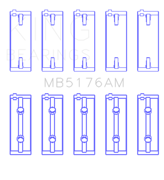 King Engine Bearings Mitsubishi 4G93 SOHC (Size STD) Main Bearing Set