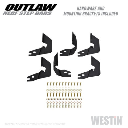 Westin 14-18 Chevrolet/GMC Silv/Seirra 1500 Double Cab Outlaw Nerf Step Bars - Textured Black