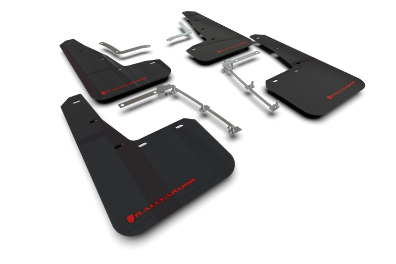 Rally Armor 20-26 Toyota GR Yaris Black Mud Flap w/Red Logo