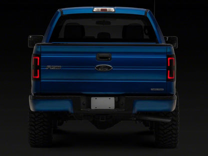 Raxiom 09-14 Ford F-150 Styleside Axial Series LED Tail Lights w/ Halo- Black Housing (Smoked Lens)