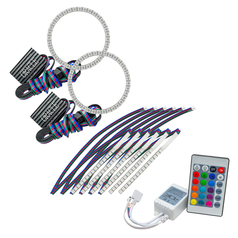 Oracle 15-17 Ford Mustang V6/GT/Shelby DRL w/ Halo Kit - ColorSHIFT w/ Simple Controller