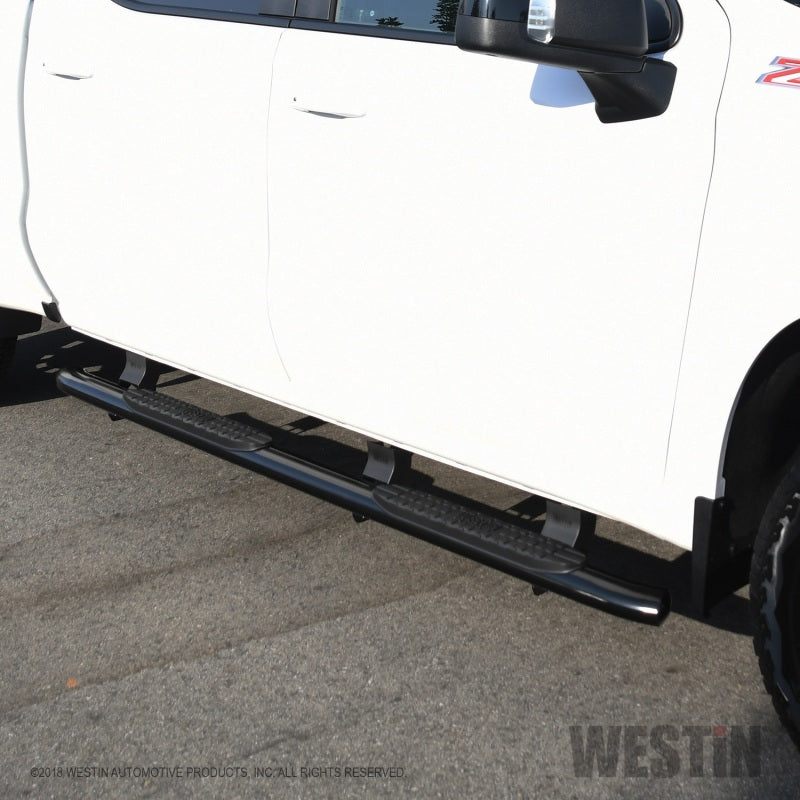 Westin 2019-2026 Chevy Silverado/Sierra 1500 Crew Cab Non LD PRO TRAXX 4 Oval Nerf Step Bars - Black