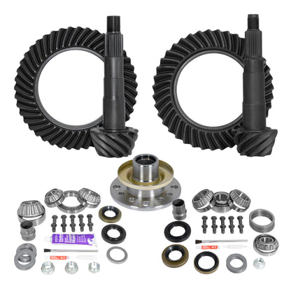 Yukon Gear Ring & Pinion Gear Kit Front & Rear for Toyota 8/7.5R Diff (w/Factory Locker) 5.29 Ratio