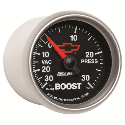 Autometer Sport-Comp II GM 52mm 30 PSI Mechanical Boost Vacuum Gauge