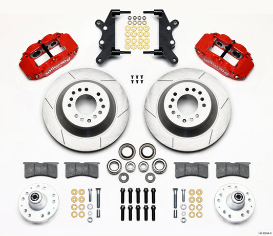 Wilwood Narrow Superlite 6R Front Hub & 1PC Rtr Kit 12.88in-Red 60-68 Ford / Mercury Full Size
