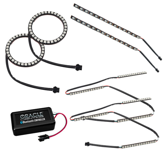 Oracle 15-17 Ford Mustang V6/GT/Shelby Dynamic DRL  w/ Halo Kit - ColorSHIFT - Dynamic