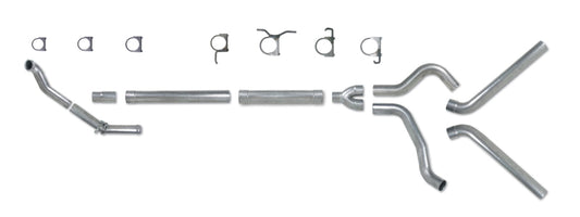 Diamond Eye KIT 4in Turbo Back MFLR RPLCMENT PIPE DUAL ALUM94-97 5 7 3L F250/F350 PWRSTROKE NFS