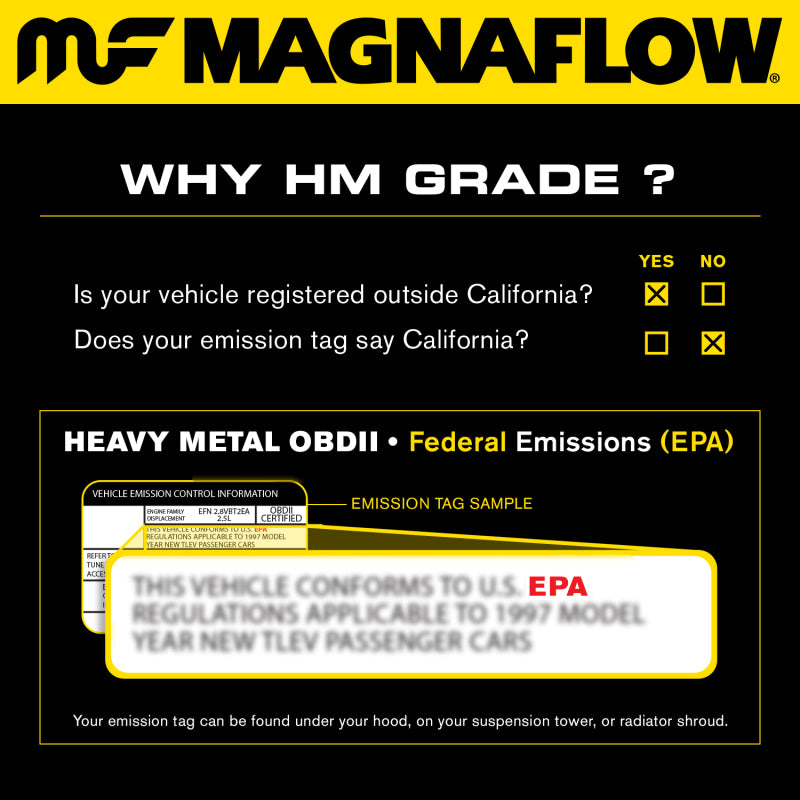 MagnaFlow Direct Fit Catalytic Converter 95-97 Contour 2.5L A/T Rear