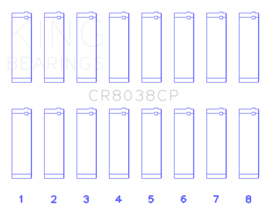 King Engine Bearings 03-09 Ford Powerstroke V8 6.0L Diesel (Size +.50mm) Connecting Rod Bearing Set