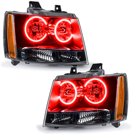Oracle 07-13 Chevrolet Avalanche Pre-Assembled SMD Headlights - Red