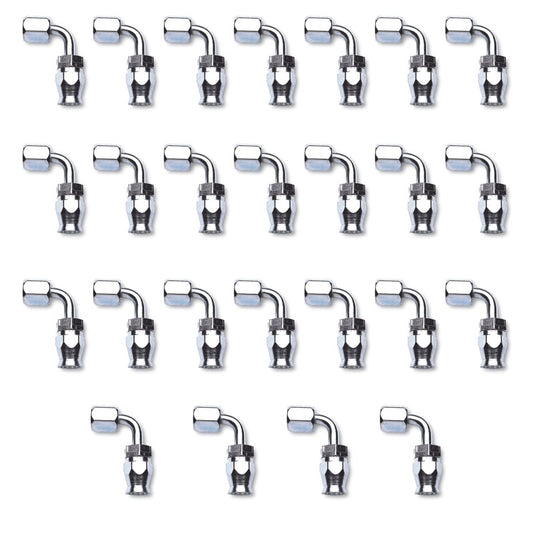 Russell Performance -6 AN Endura PowerFlex Power Steering 90 Degree Hose Ends(25 pcs.)