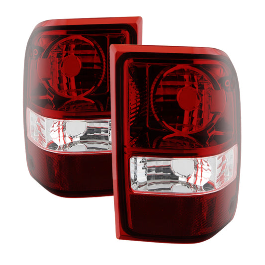 Xtune Ford Ranger 01-11 OEM Style Tail Lights -Dark Red ALT-JH-FR06-OE-RSM