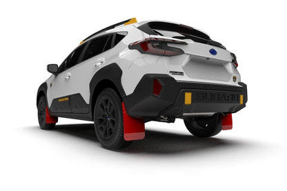 Rally Armor - 2024 Subaru Crosstrek (Wilderness Only) Red UR Mud Flap W/Black Logo - No Drilling Req