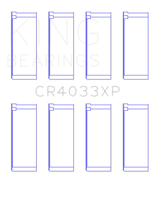 King Engine Bearings Honda F20C/F22C / 97-01 H22A4 (Size .025) Rod Bearing Set