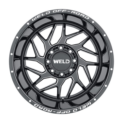 Weld Off-Road W117 20X10 Fulcrum 8X180 ET-18 BS4.75 Gloss Black MIL 124.3