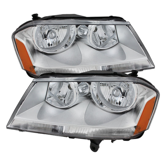 xTune Dodge Avenger 08-14 Crystal Headlights Chrome HD-JH-DA08-AM-C