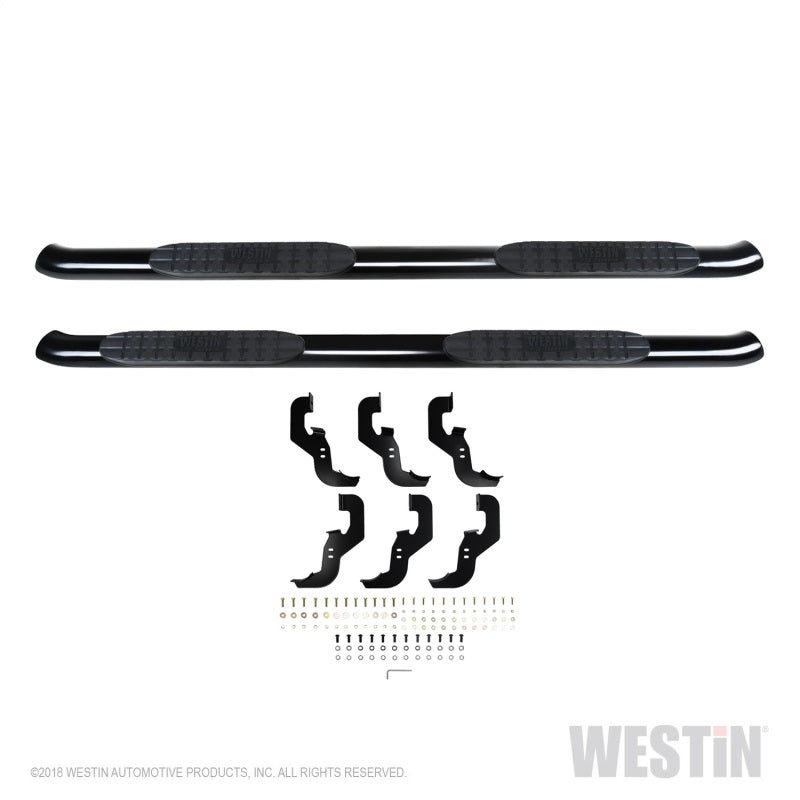 Westin 2019-2026 Chevy Silverado/Sierra 1500 Crew Cab Non LD PRO TRAXX 4 Oval Nerf Step Bars - Black