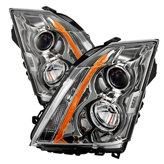 Xtune Cadillac Cts 08-12 / CTS-V 09-12 Halogen Onlyprojector Headlights Chrome HD-JH-CACTS08-AM-C