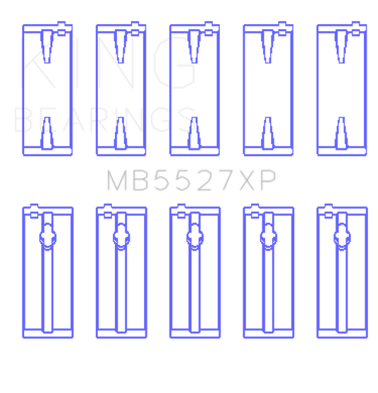 King Engine Bearings Toyota 4AGE/4AGZE 16V 1.6L (Size 0.25 Oversized) Performance Main Bearing Set