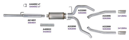 Diamond Eye KIT 3in Catback DUAL AL: DODGE 1500 2009-12 HEMI