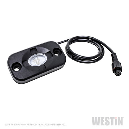 Westin Universal LED Rock Light Kit - 4 Lights - 14ft 9in Wiring Harness & Switch - Black