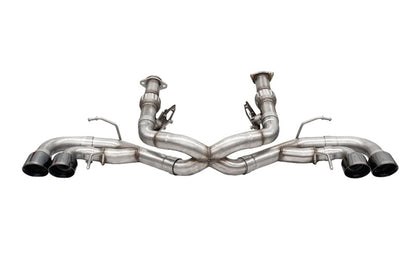 Corsa 2020-25 Corvette C8 3in Xtreme Cat-Back Exhaust 4.5in Black Quad Tips - Deletes stock AFMValve