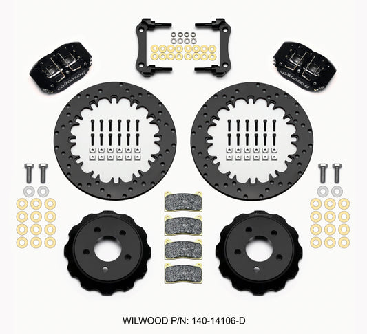 Wilwood Dynapro Radial Rear Drag Kit 12.90in Drilled 15-23 Mustang