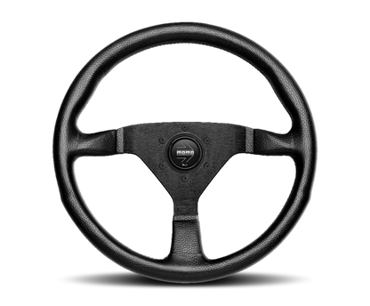Momo Montecarlo Steering Wheel 320 mm - Black Leather/Black Stitch/Black Spokes