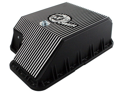 aFe Transmission Pan (Black); Ford Diesel Trucks 03-10 V8-6.0/6.4L (td)