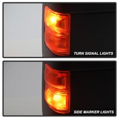 xTune Ford Superduty 99-14 Manual Extendable Manual Adjust Mirror Amber- Right MIR-FDSD08S-MA-AM-R