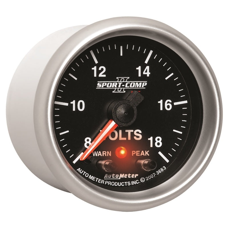 Autometer Sport-Comp II 2-1/16in Digital Voltmeter Gauge - 18V
