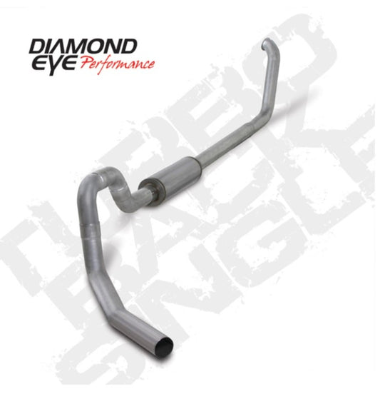 Diamond Eye KIT 4in Turbo Back Single AL: 00-03 FORD 7.3L F550 ROLLOVER