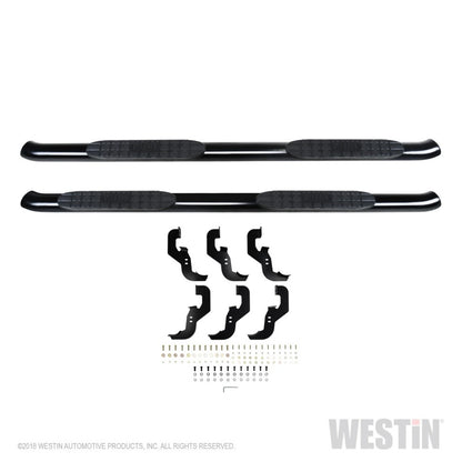 Westin 2019-2026 Chevy Silverado/Sierra 1500 Crew Cab Non LD PRO TRAXX 4 Oval Nerf Step Bars - Black