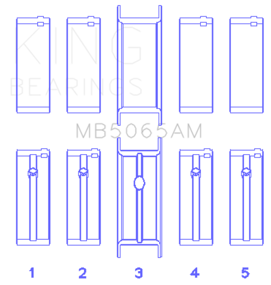 King Engine Bearings Chrysler/Mitsubishi 122ci 2.0L (Size 0.25) Main Bearing Set